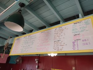 Menu, ask for help if needed. Veganism was well understood! at Josie's  in Utila