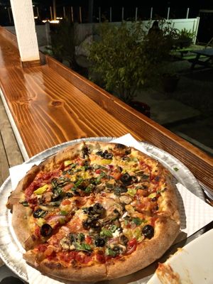 Vegan pizza  at Zola's Pizzeria in Brookings