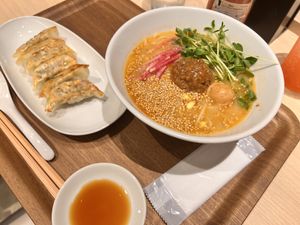 Golden Sesame Tantan and Gyoza  at NRT - T's Tantan - T2 in Narita