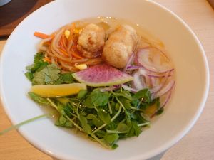 "Chicken” karaage pho  at NRT - T's Tantan - T2 in Narita