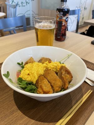 Vegan cutlet rice bowl  at NRT - T's Tantan - T2 in Narita