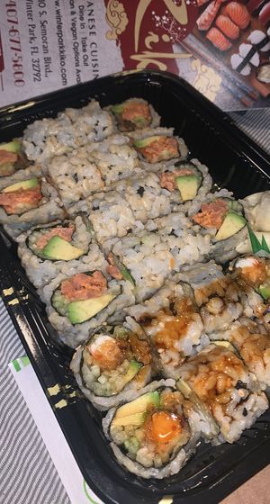 Spicy California roll, shrimp tempura roll, and Yum roll   at Kiko Japanese in Winter Springs