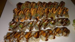 Variety of vegan sushi rolls at Kiko Japanese in Winter Springs