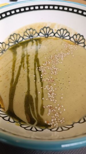 Crema de guisantes con menta. at Baransu in Terrassa