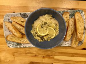 Artichoke spinach dip  at Great Sage in Clarksville