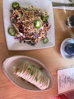 Dijon salad and just egg burrito   at Great Sage in Clarksville
