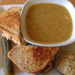 Reuben and Corn Chowder at Great Sage in Clarksville