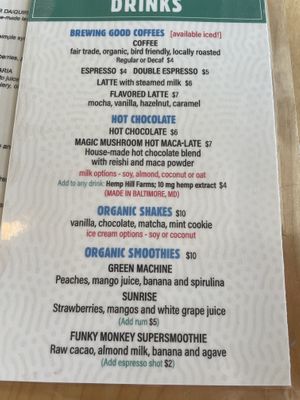 Menu  at Great Sage in Clarksville