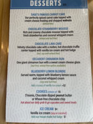 Menu  at Great Sage in Clarksville