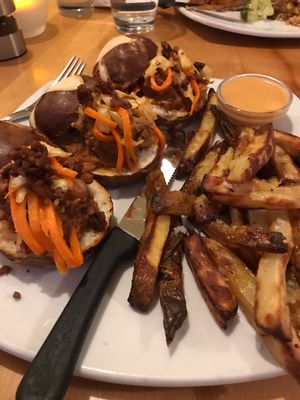 Korean BBQ jackfruit sliders at Great Sage in Clarksville