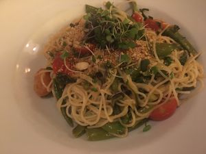 Lemon angel hair pasta at Great Sage in Clarksville