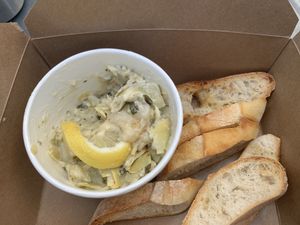 Artichoke and spinach dip  at Great Sage in Clarksville