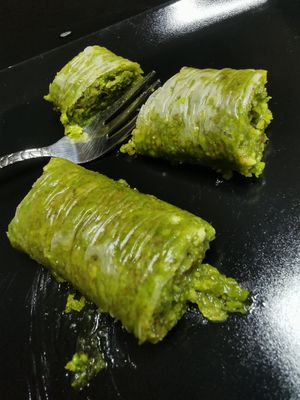 Pistache baklava. Mmmmmmmmm at Veganland in Alsdorf