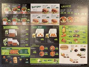 Menu as per May 2025  at Veganland in Alsdorf