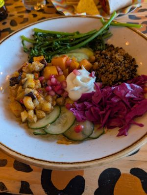Vegan Buddah Bowl at Ormo Lounge in Llandudno
