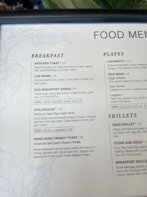 Menú 9 May 2025  at 18 Grams Coffee Roasters in Sacramento