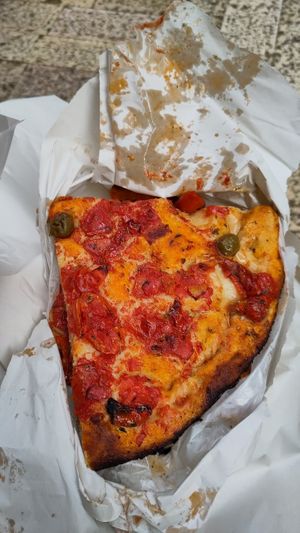 Foccacia at Panificio Fiore in Bari