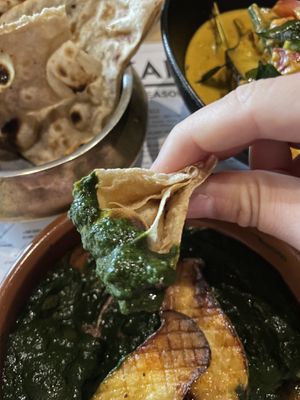 Naan made with coconut oil   at Kahaani in Carlton