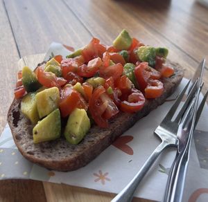 Avo-tomatoe toast  at Little Moon Dine and Cafe in Trat