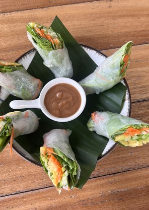 Spring rolls  at Little Moon Dine and Cafe in Trat