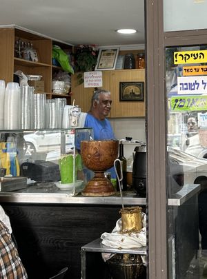 This is Uzi the ownerr of  at Uzi Hummus Ful in Netanya