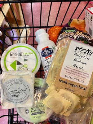 Roots always has the newest, most exciting vegan products!  at Roots Market in Clarksville