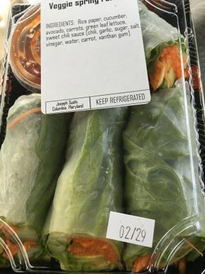 Spring rolls!! at Roots Market in Clarksville