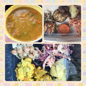 hot/cold bar at Roots Market in Clarksville