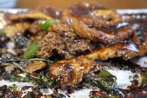 Mushroom teriyaki- looks like meat! at Yun Lai Ji in Shanghai