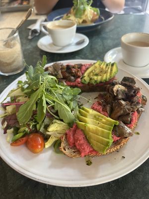 Vegan toast  at Six Letter Coffee Co. in Budapest