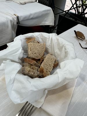 Home baked bread  at Il Lughino in Milan