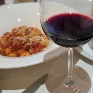 Gnocchi and Merlot at Il Lughino in Milan
