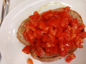Not a good bruschetta at Il Lughino in Milan