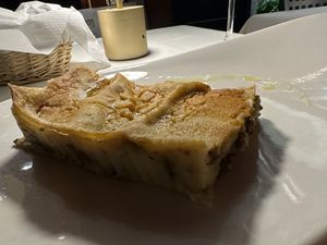 Eggplant lasagne   at Il Lughino in Milan