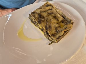 Pesto lasagne at Il Lughino in Milan