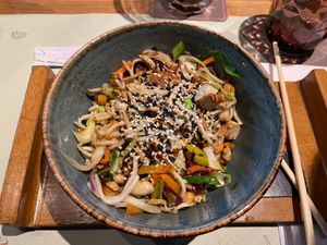 Some noddles and vegetables - bowl individual  at Mongo's in Dusseldorf