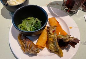 Spring rolls and gyoza  at Mongo's in Dusseldorf