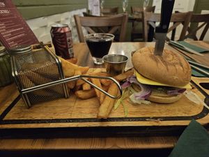 The Moo-Less Burger at The Cactus Diner in Scarborough