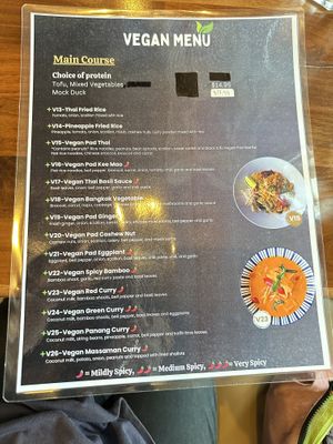 New! Vegan menu, spring 2025  at Onedee Thai  in Queens