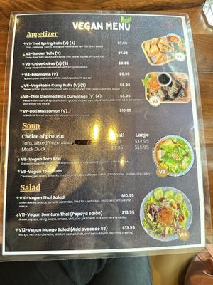 New! Vegan menu, spring 2025  at Onedee Thai  in Queens