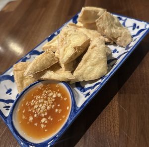 Fried tofu appetizer from vegan menu  at Onedee Thai  in Queens