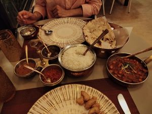 Rice, roti, chole at Naans & Curries  in Tamarindo