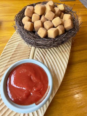 Golden Tofu  at Huì Yuán Sù Shí Fāng 慧缘素食坊 Lotus Vegan in Shanghai
