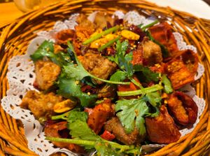 Vegan chicken at Lotus Vegan (Huì Yuán Sù Shí Fāng) - 慧缘素食坊 in Shanghai
