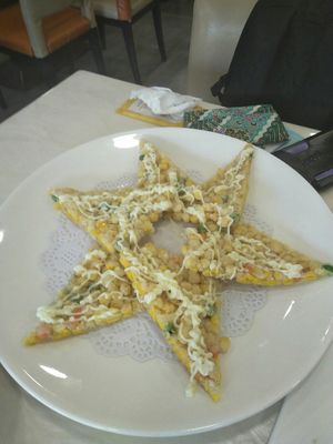 Corncake. at Huì Yuán Sù Shí Fāng 慧缘素食坊 Lotus Vegan in Shanghai