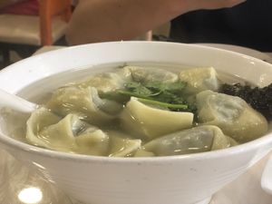 Wonton soup at Huì Yuán Sù Shí Fāng 慧缘素食坊 Lotus Vegan in Shanghai