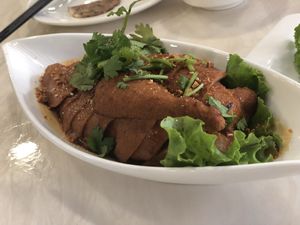 Chili chickn (must try) at Huì Yuán Sù Shí Fāng 慧缘素食坊 Lotus Vegan in Shanghai