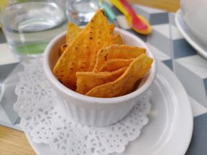 Vegan tortilla chips (March 2024) at Newmans Garden Centre in Ceredigion