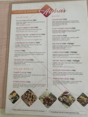   at Aubrie's Plant-Based Cuisine in El Nido