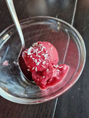 Cranberry-Eis at Vegane Bergpension in Schulenberg